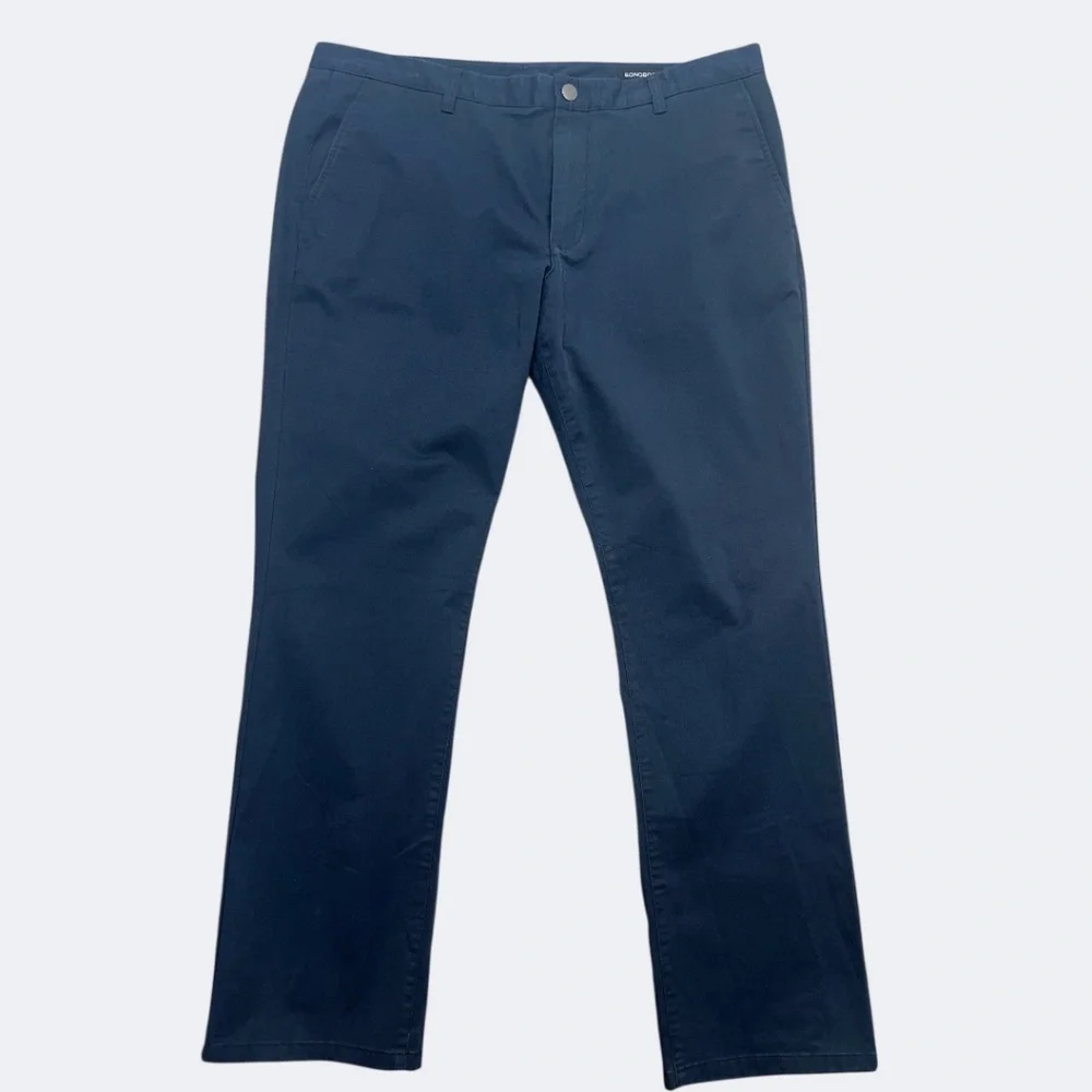 Bonobos Chino Pants‎ Mens 40x32 Navy Slim Fit Stretch Cotton Flat Front Straight